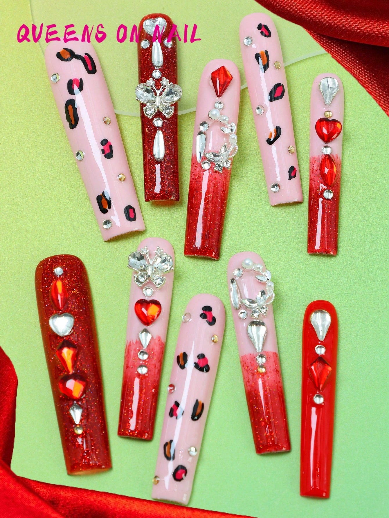 10pcs Handmade Press on Fake Nail