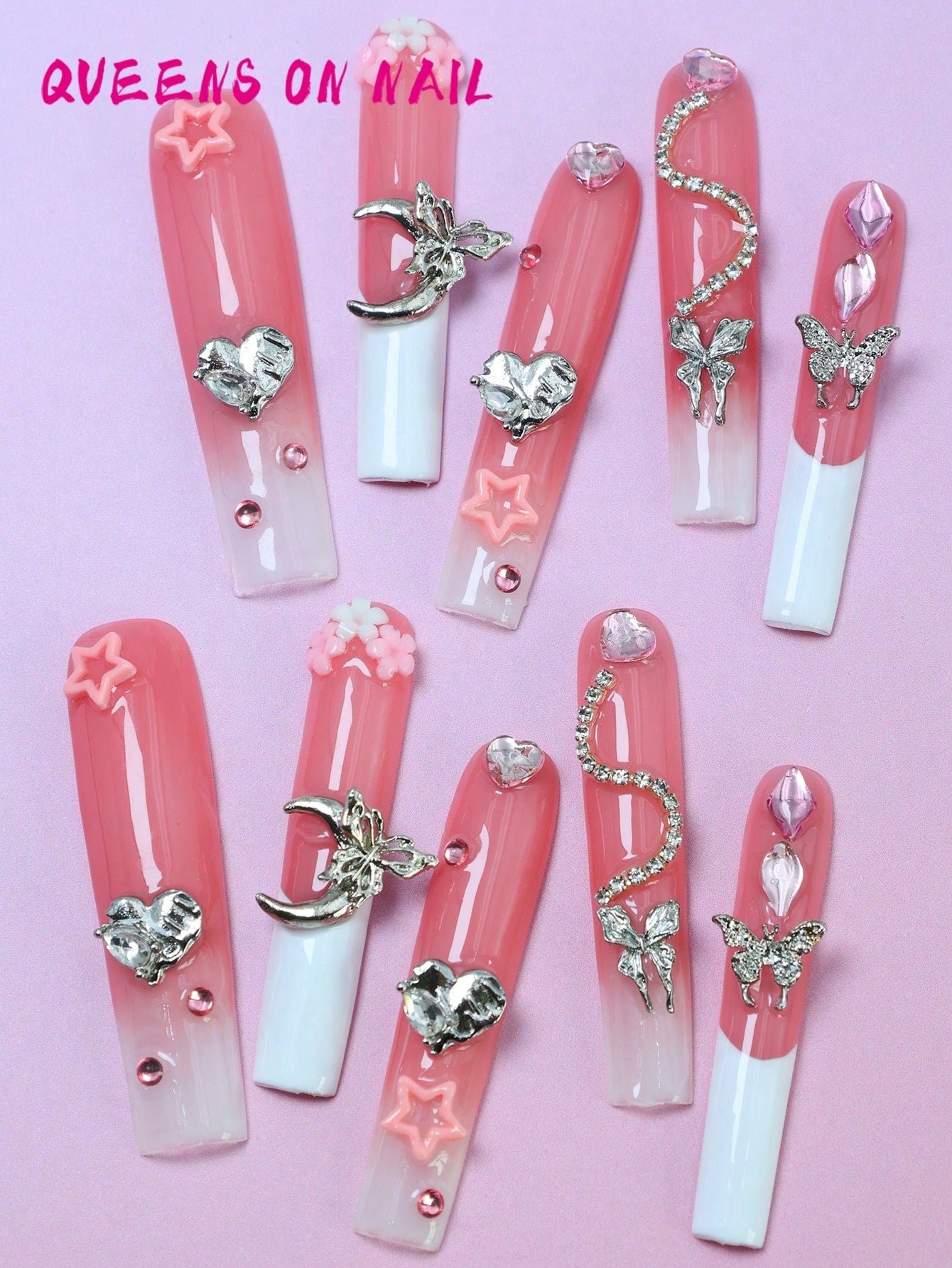 10pcs Handmade Press on Fake Nail