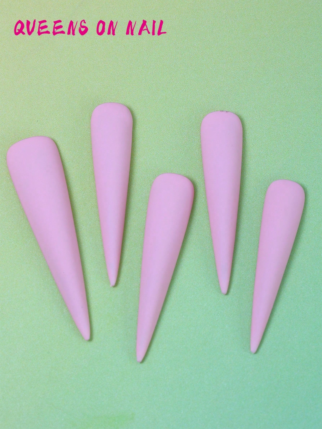 10 Pcs Handmade Press on Nail Pink Fake Nails