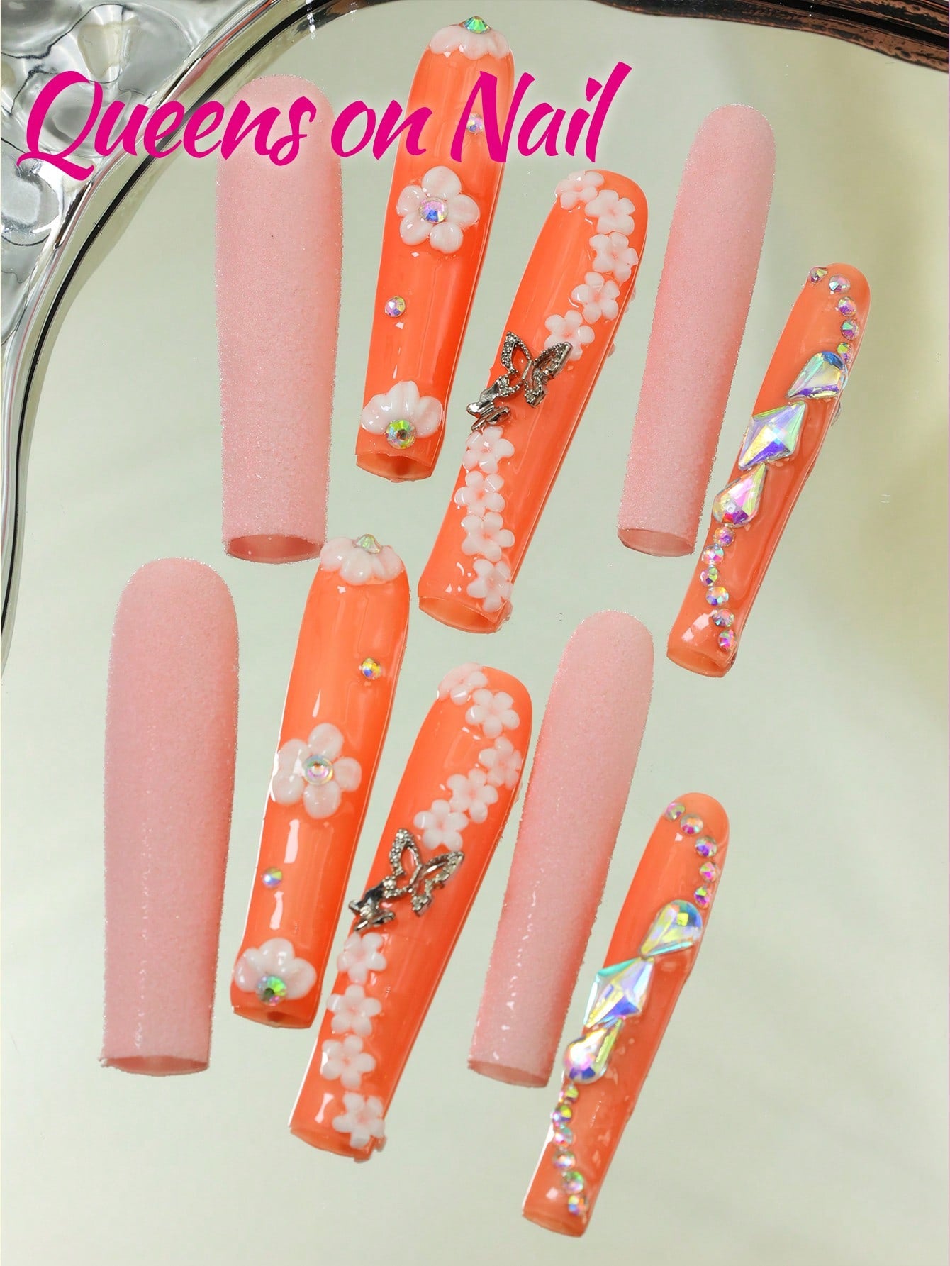 10pcs Handmade Press On Fake Nails