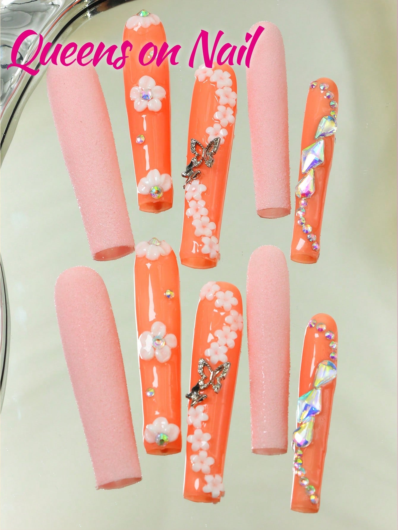 10pcs Handmade Press On Fake Nails