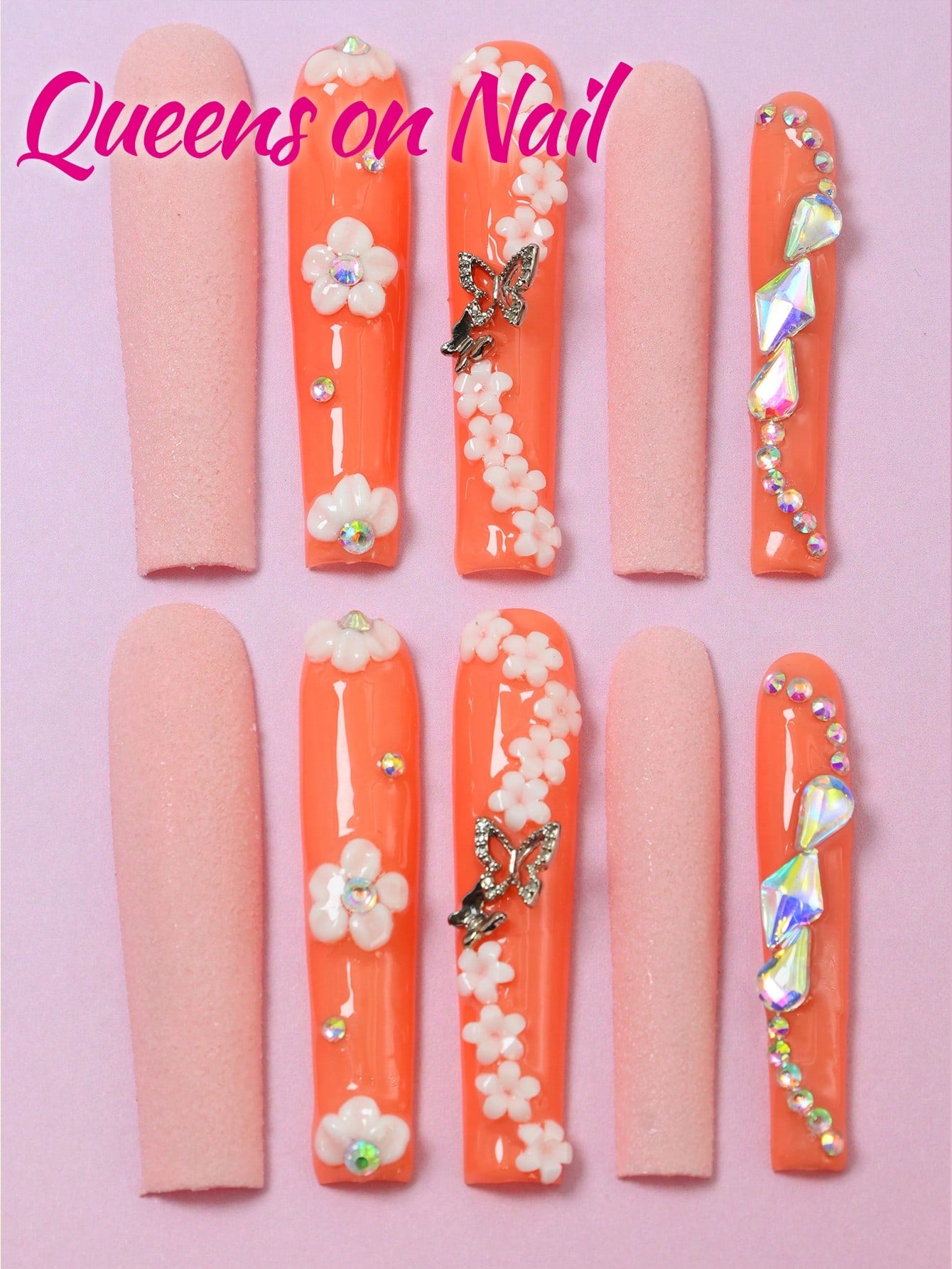 10pcs Handmade Press On Fake Nails