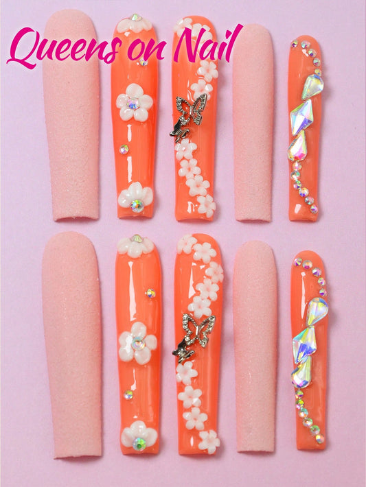 10pcs Handmade Press On Fake Nails