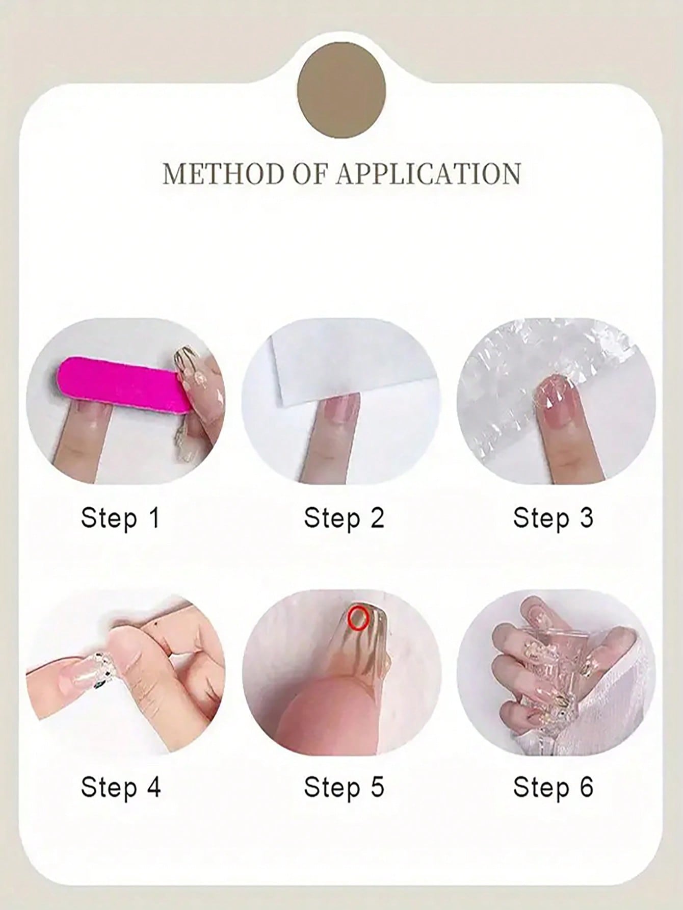 10pcs Handmade Pressed on  Fake Nails Pink nail