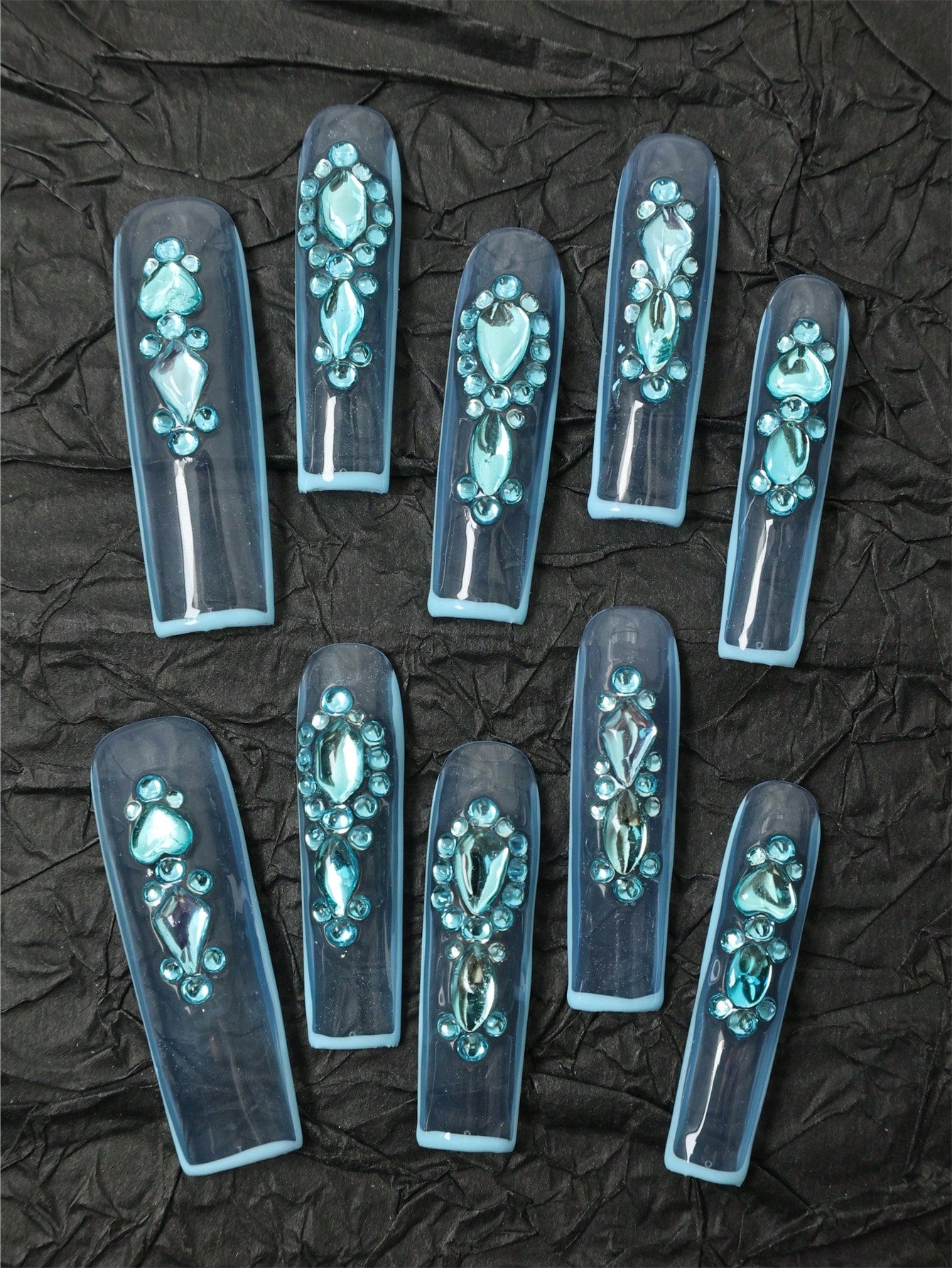 Queens On Nail 10 Pcs Of Handmade Fake Nails Press On Nails