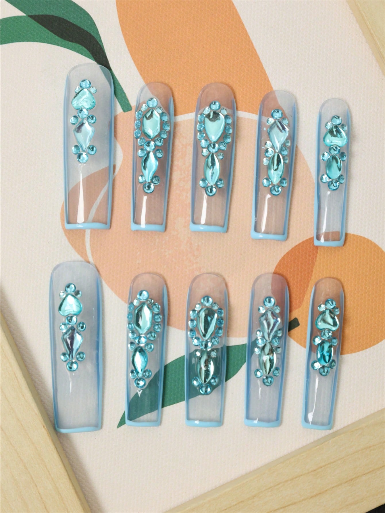 Queens On Nail 10 Pcs Of Handmade Fake Nails Press On Nails